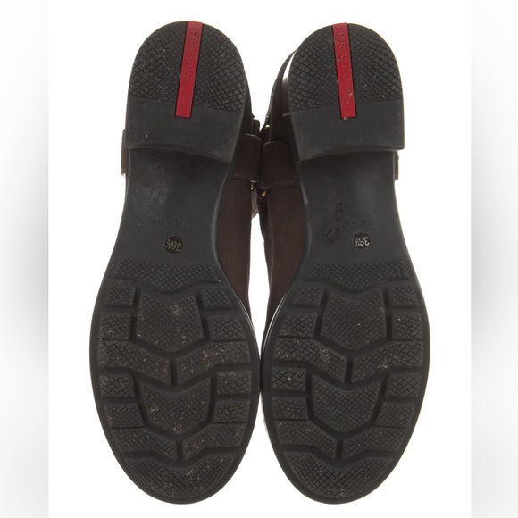 Prada brown suede moto boots - Picture 5 of 5